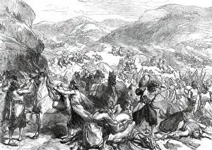 Supply Line Prints: The War in the Herzegovina: insurgents surprising a Turkish convoy