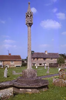Village Green Prints: War Memorial in the churchyard at Tintinhull, Somerset, 20th century
