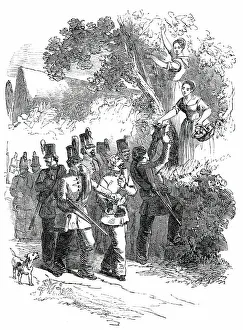 First Schleswig War Prints: The War in Schleswig - Schleswig-Holstein Chasseurs on the March, 1850. Creator: Unknown