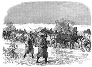 Carts Prints: The War in Schleswig: wounded Austrians