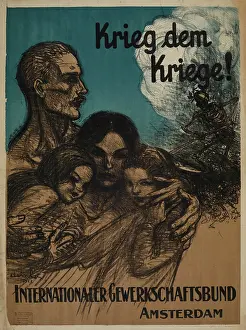 War to War! International Trade Union Confederation, Amsterdam, 1922. Creator: Steinlen, Theophile Alexandre (1859-1923)