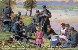 Propoganda Gallery: The War on the Yser, French WWI postcard, 1914-1918