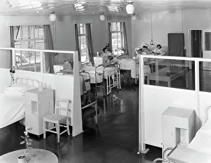 Mexborough Prints: Ward One at the Montague Hospital in Mexborough, South Yorkshire, 1959
