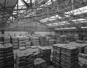 Animal Feed Gallery: Warehouse at Spillers Animal Foods, Gainsborough, Lincolnshire, 1961