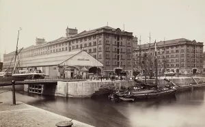 Warehouse Prints: Warehouse, Waterloo Docks, Liverpool, between 1870 and 1880. Creator: Francis Frith