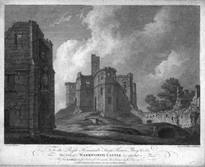 Byrne Prints: Warkworth Castle, c1784. Creator: William Byrne