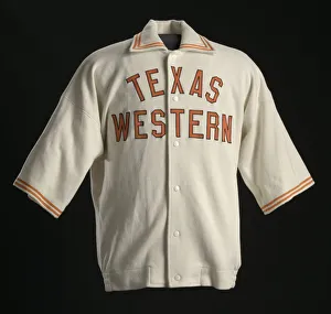 Jackets Prints: Warm up jacket worn by Jerry Armstrong for Texas Western, 1965-1966. Creator: Unknown