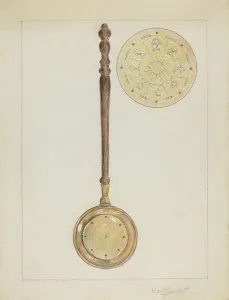 Heating Prints: Warming Pan, 1935/1942. Creator: Karl Joubert