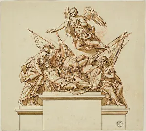 Britannia Prints: Warrior Accompanied by Britannia