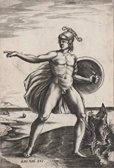 Agostino Veneziano Gallery: A Warrior, ca. 1514-36. Creator: Agostino Veneziano