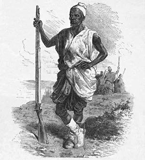 Ashanti Campaign Gallery: Warrior of Elmina, c1880