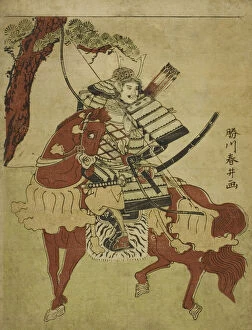 Bow And Arrow Collection: Warrior on Horseback, Japan, late 1780s or early 1790s. Creator: Katsukawa Shunsei