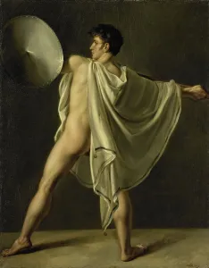 Life Model Prints: Warrior with Lance and Shield, 1808. Creator: Joannes Echarcus Carolus Alberti