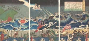 Warrior Scene, 19th century. Creator: Sadahide Utagawa
