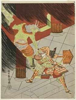 The Warrior Watanabe no Tsuna Fighting the Demon at Rashomon, Japan, c. 1770 The Warrior Watanabe no Tsuna Fighting the Demon at Rashomon, Japan, c. 1770