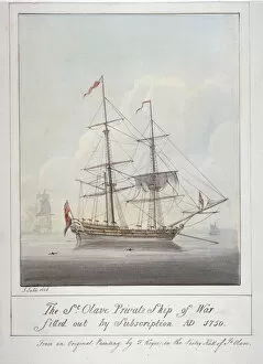 Guildhall Library Art Gallery: Warship the St Olave, 1826. Artist: G Yates