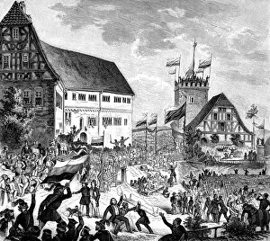 The Wartburg festival on 12 Juny 1848, 1848. Artist: Anonymous