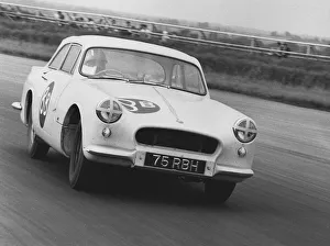 Retro Prints: Warwick GT, S. Hill at Silverstone 1961. Creator: Unknown