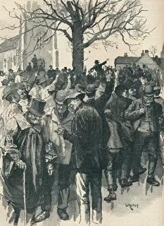 Striking Collection: Warwickshire farm labourers strike: meeting at Whitnash, 1872 (1906). Artist: William Rainey