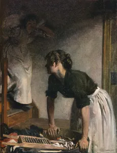 Stairs Prints: The Wash-House, 1905, (1906). Artist: William Newenham Montague Orpen