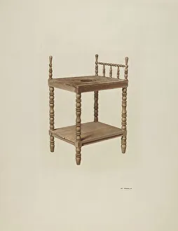 Brennan Joe Prints: Wash Stand, c. 1940. Creator: Joe Brennan