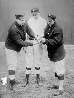 Baseball Cap Prints: Washburn with Rube Marquard & Mike Donlin