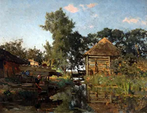 Tholen Prints: A washerwoman, 1880-1885. Creator: Tholen, Willem Bastiaan (1860-1931)