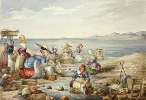 Chore Gallery: Washerwoman at Nice, February 1842. Creator: Elizabeth Murray