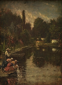 Washerwomen, c1835-1879. Creator: Thomas Couture