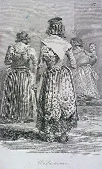 John Thomas Prints: Washerwomen, Cries of London, (c1819?). Artist: John Thomas Smith