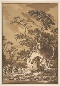 Washtub Collection: The Washerwomen (Les Laveuses), 1771. Creator: Jean Baptiste Le Prince