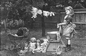 Doll Collection: Washing Day, 1888. Creator: Unknown
