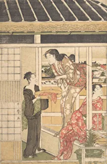 Laundry Basket Prints: Washing Day, ca. 1788. Creator: Kitagawa Utamaro