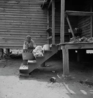 Washing facilities on a Greene County, Georgia, tenant farm, 1937. Creator: Dorothea Lange