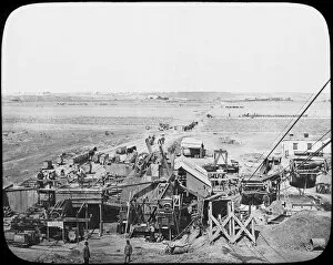 Diamond Mining Gallery: Washing gear and floors at a mine, South Africa, c1890