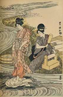Washing Linen, c1800. Artist: Utagawa Toyokuni