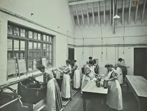 Domestic Help Prints: The washing room, Battersea Polytechnic, London, 1907