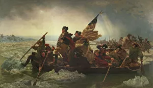 Washington Collection: Washington Crossing the Delaware, 1851. Creator: Emanuel Gottlieb Leutze
