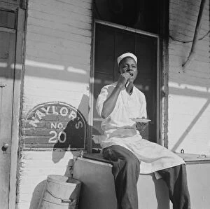 Lunchbreak Collection: Washington, DC. A dishwasher who works in a waterfront restaurant, Washington, D.C. 1942
