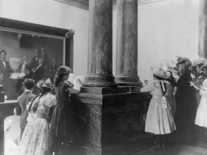 Cyanotypes 1890 1900 Gmgpc Prints: Washington, D.C. grade school children on tour in the U