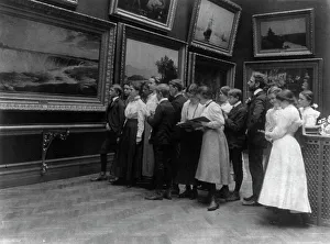 Field Trip Prints: Washington, D.C. - High school students from 2nd Division studying paintings in art gallery