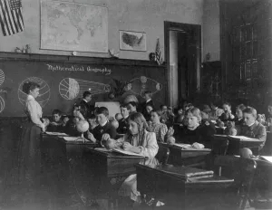 Cyanotypes 1890 1900 Gmgpc Prints: Washington, D.C. public school classroom scenes - mathematical geography