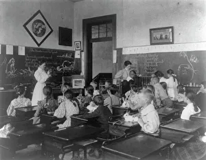Washington, D.C. Public Schools - classroom scenes and school activities, (1899?). Creator: Frances Benjamin Johnston