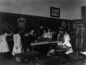 Washington, D.C. Public Schools - classroom scenes and school activities, (1899?). Creator: Frances Benjamin Johnston