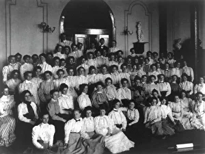Washington, D.C. public schools - large group of Normal School students (girls), (1899?). Creator: Frances Benjamin Johnston