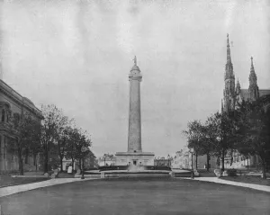 Mills Prints: Washington Monument, Baltimore, Maryland, USA, c1900. Creator: Unknown