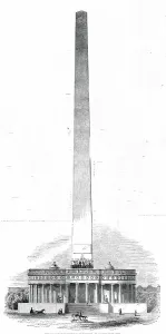 The Washington National Monument, at Washington City, 1850. Creator: Unknown