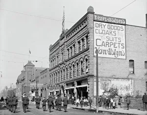 Washington Street, showing opera house, Marquette, Mich. between 1900 and 1910. Creator: Unknown