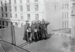 March Prints: Washington suffrage hikers, 1913. Creator: Bain News Service