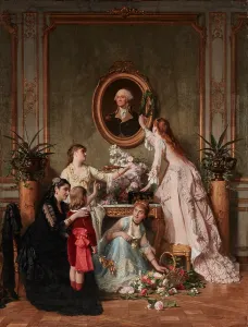 Gilded Age Prints: Washington's Birthday, 1878. Creator: Charles Baugniet